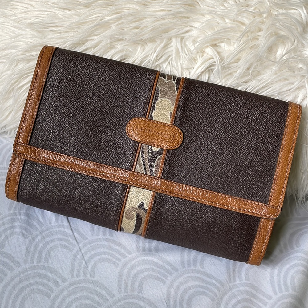 Vintage 80’s Leonard Paris Textured Clutch with Floral Accents